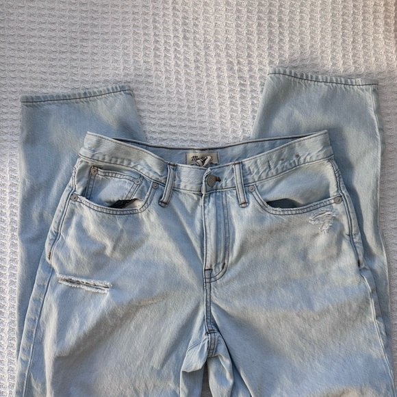 Madewell Slouchy Boyfriend Light Wash Distressed Jeans Size 27p - Picture 3 of 7